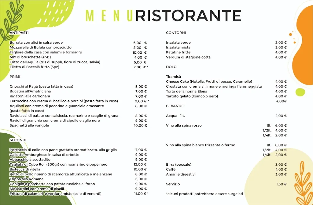 Menu_L'aquila Trattoria pizzeria_Civita Castellana_immagine_2