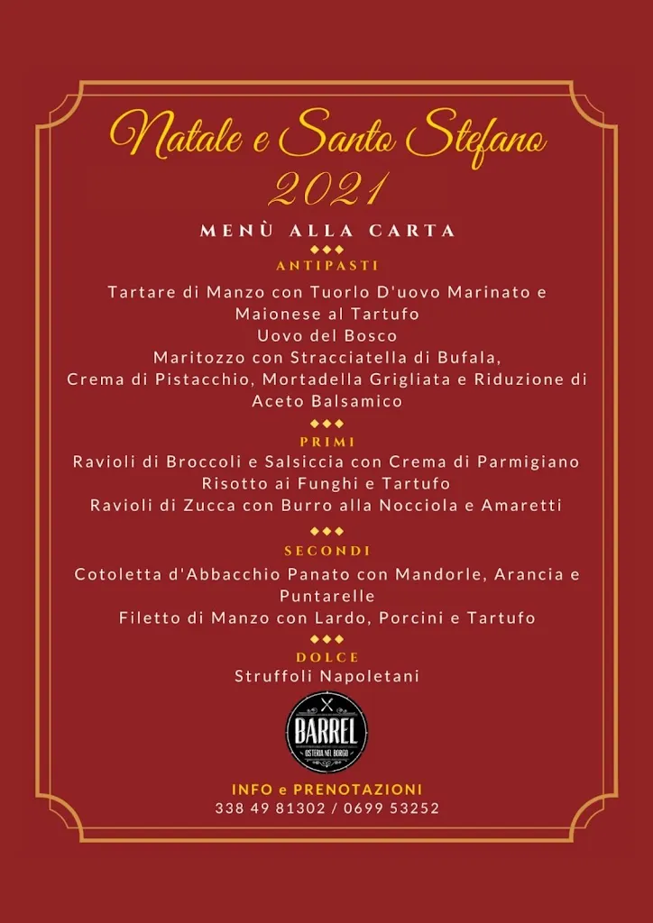 Menu_Barrel Osteria nel Borgo_Cerveteri_image_1