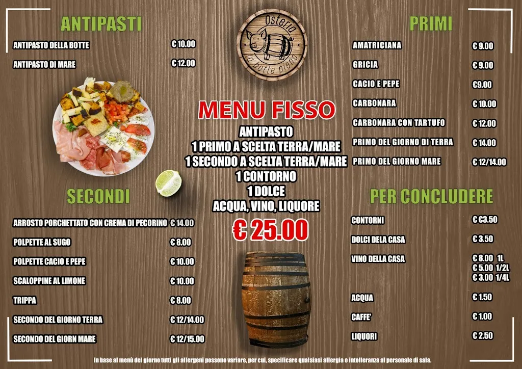 Menu_Osteria la botte piena_Cerveteri_image_1