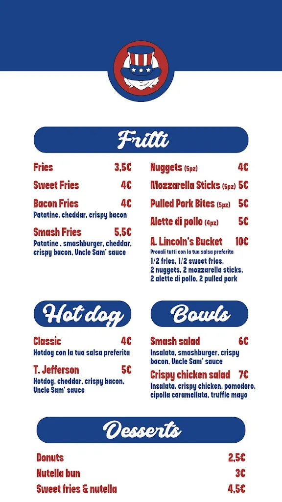 Menu_Uncle Sam - Smash & Fries_Cisterna di Latina_image_1