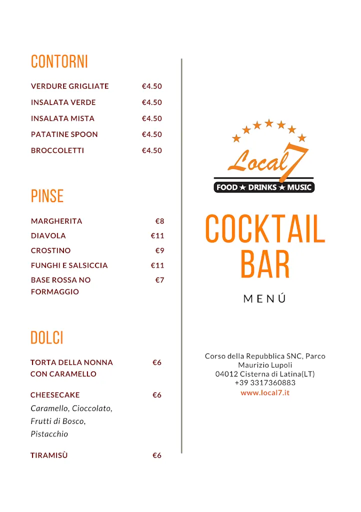 Menu_LOCAL 7 FOOD DRINKS MUSIC_Cisterna di Latina_immagine_3