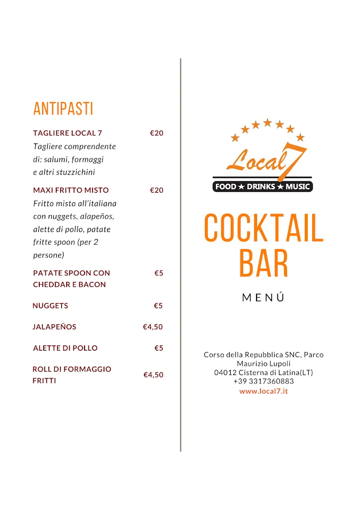 Menu_LOCAL 7 FOOD DRINKS MUSIC_Cisterna di Latina_immagine_4