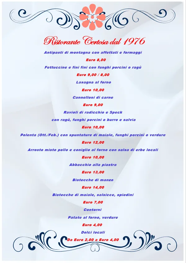 Menu_Ristorante Certosa Trisulti dal 1976_Collepardo_image_1