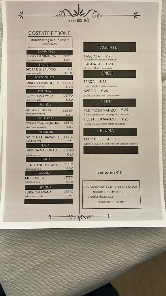 Menu_Ristorante Palestrina | Beef Bistrò_Colle Mainello_image_1