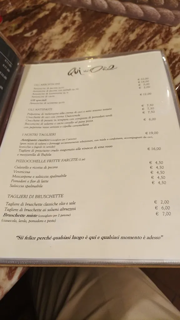 Menu_Qui e Ora | Arrosticini, Pinsa Romana E...._Colle Mainello_image_1