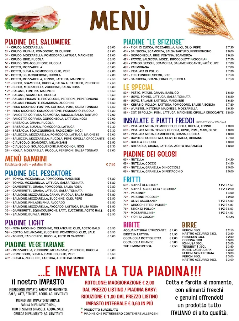 Menu_Le Piadinare_Colle Mainello_image_1