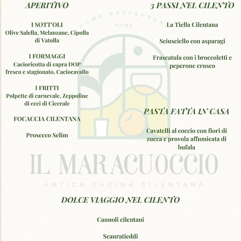 Menu_Home Restaurant Il Maracuoccio - Cucina Cilentana -_Corcolle_image_1