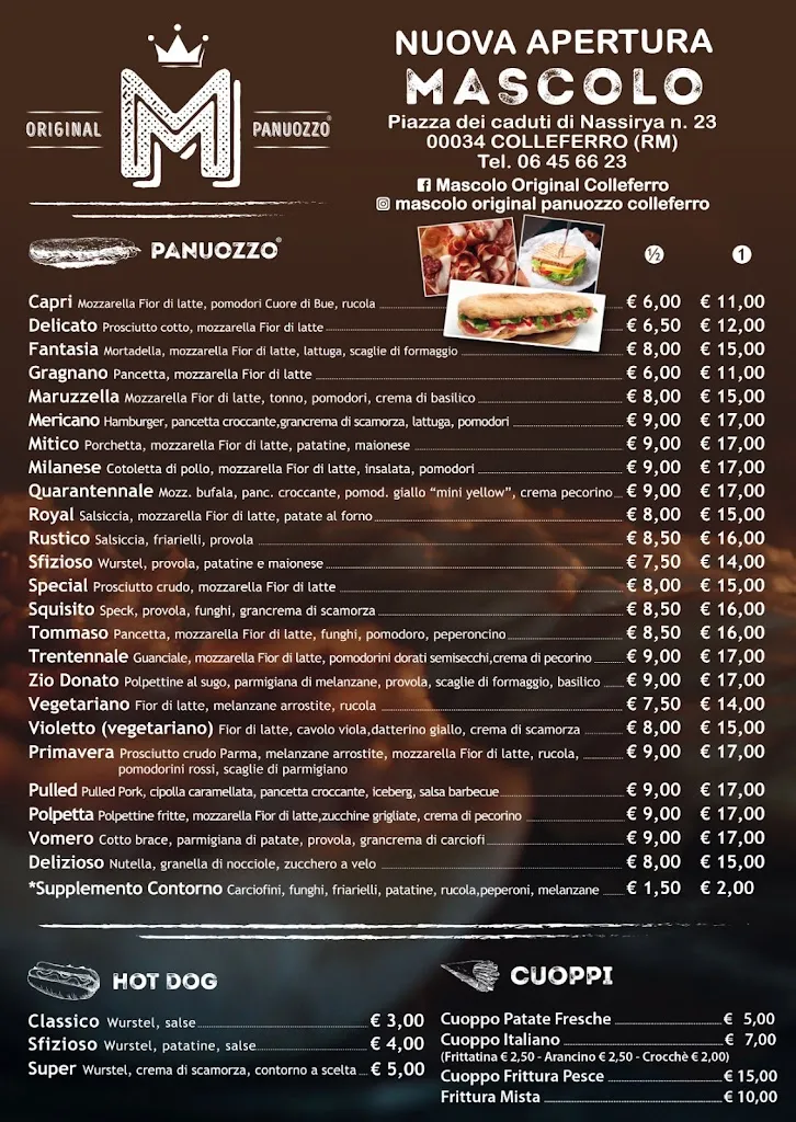 Menu_Mascolo Original Colleferro_Colleferro_image_1