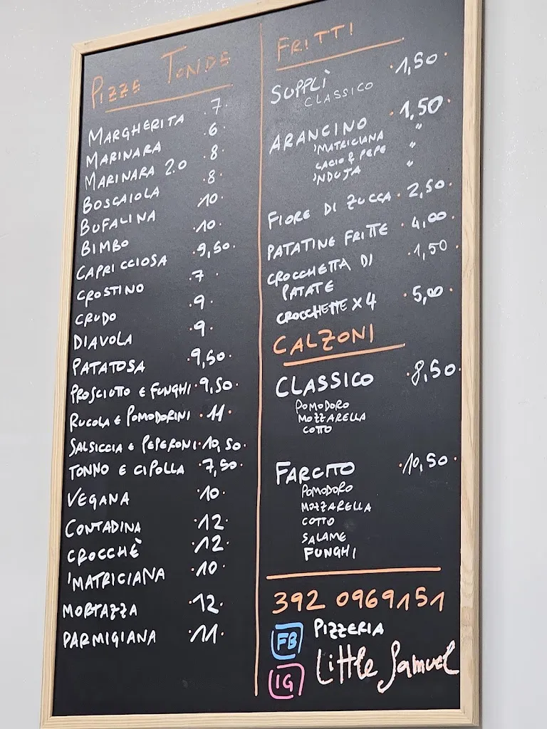 Menu_Pizzeria Little Samuel_Colleferro_image_1