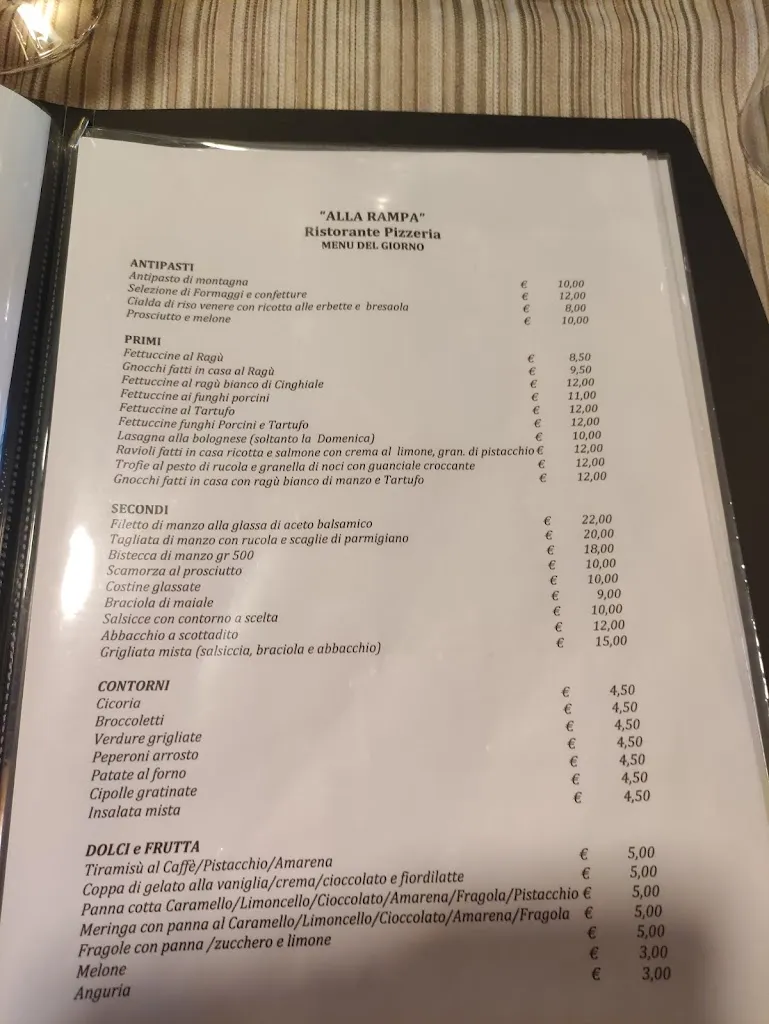 Menu_Ristorante pizzeria Alla Rampa_Filettino_image_1