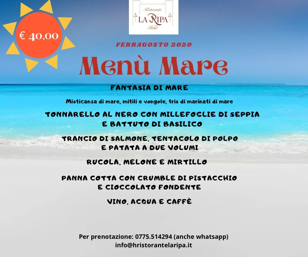 Menu_LA RIPA Hotel Restaurant_Fiuggi_immagine_2