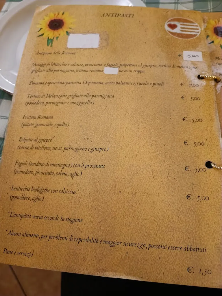 Menu_Trattoria Le Romane_Fiumicino-Isola Sacra_image_3