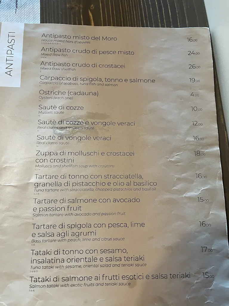 Menu_Il Moro | Ristorante di Pesce Fiumicino_Fiumicino-Isola Sacra_image_3