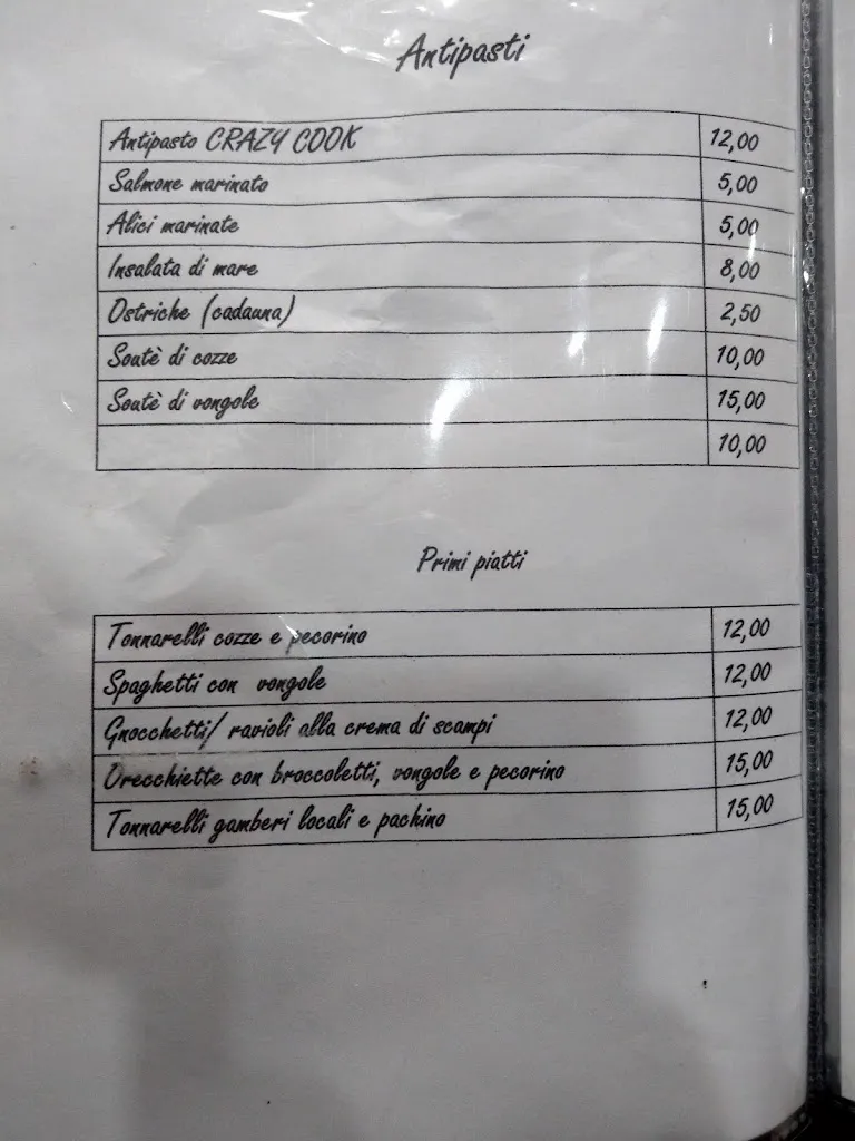 Menu_Ristorante Crazy Cook_Fiumicino-Isola Sacra_image_3