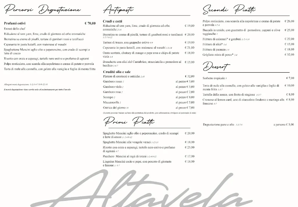 Menu_Altavela ristorante_Fiumicino-Isola Sacra_immagine_1