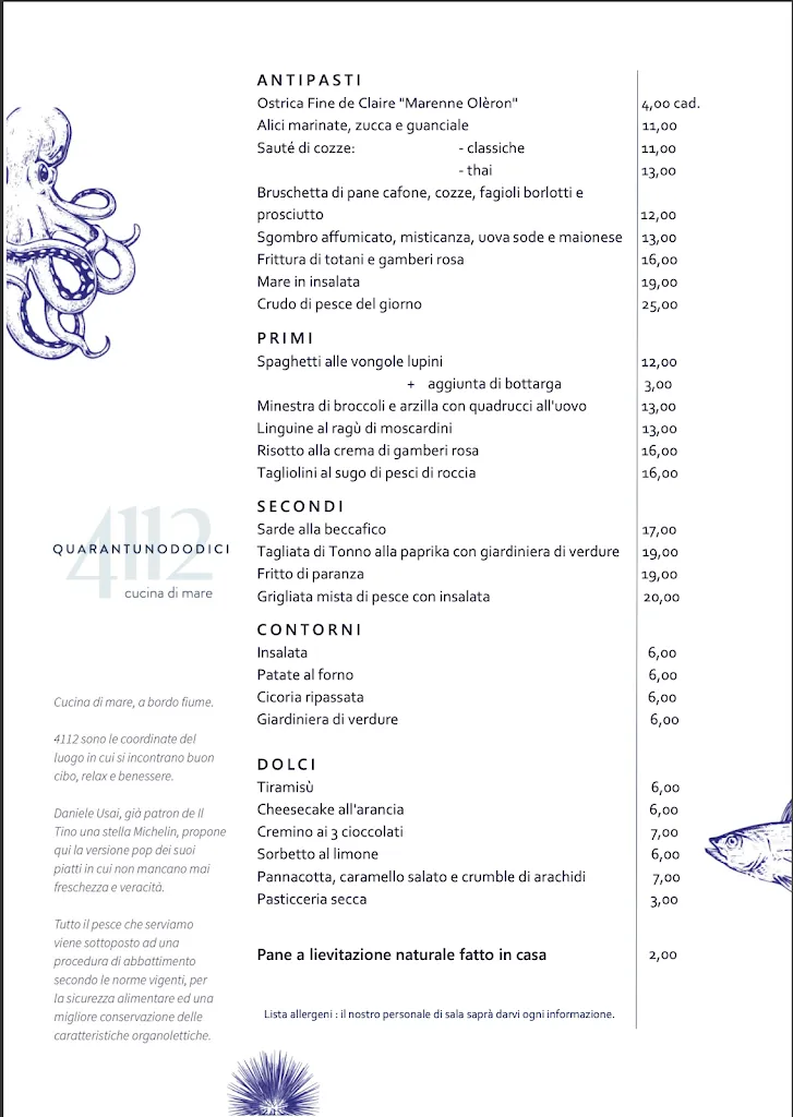 Menu_4112 - QuarantunoDodici Ristorante Bar_Fiumicino-Isola Sacra_image_1