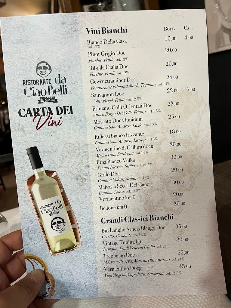 Menu_Il Borgo da Ciao Belli_Fiumicino-Isola Sacra_image_1