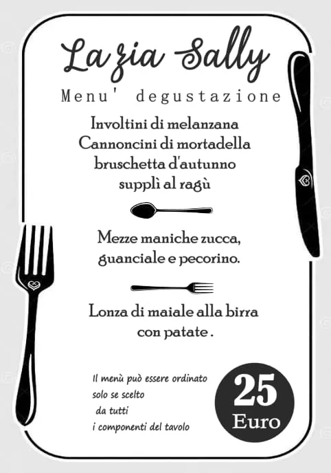 Menu_Trattoria Pizzeria La Zia Sally_Forano_image_1