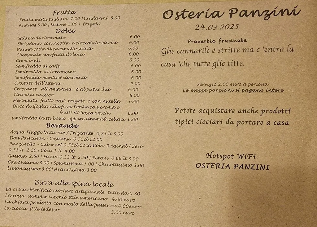 Menu_Osteria Panzini_Frosinone_image_1