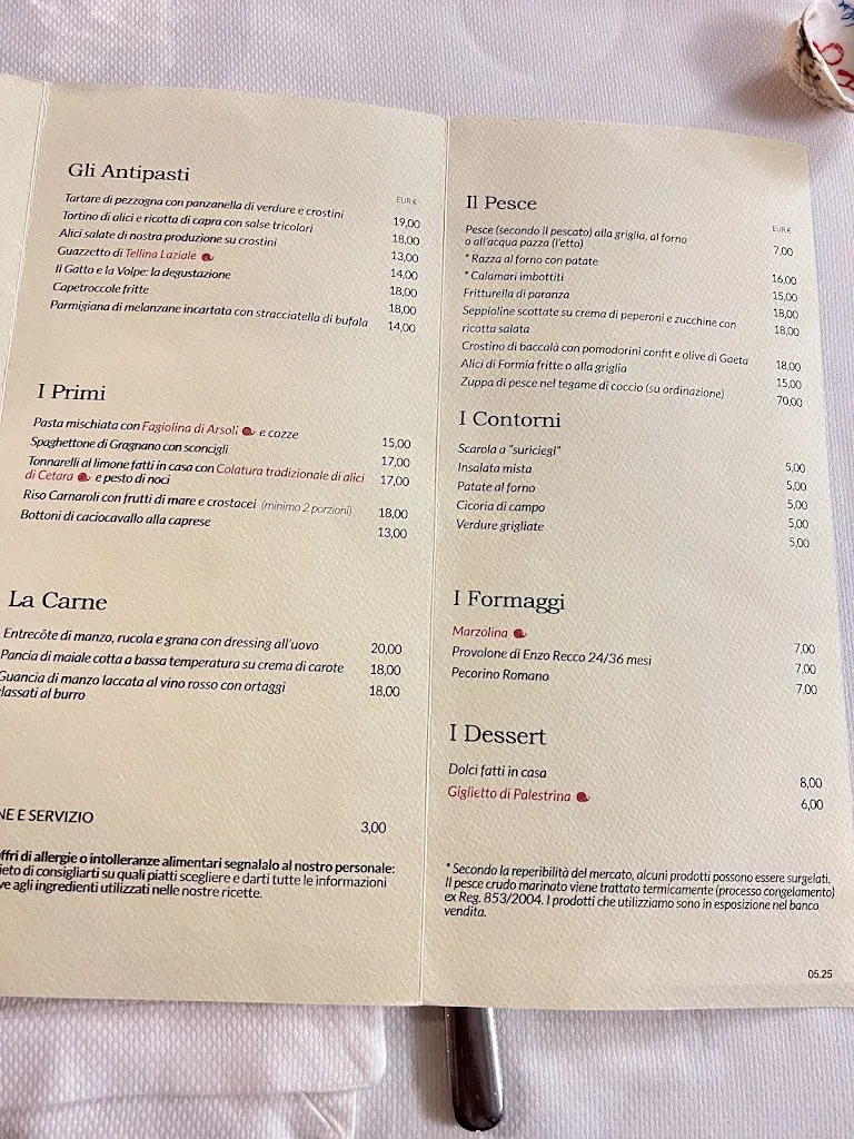 Menu_Osteria Il Gatto & La Volpe_Formia_image_1