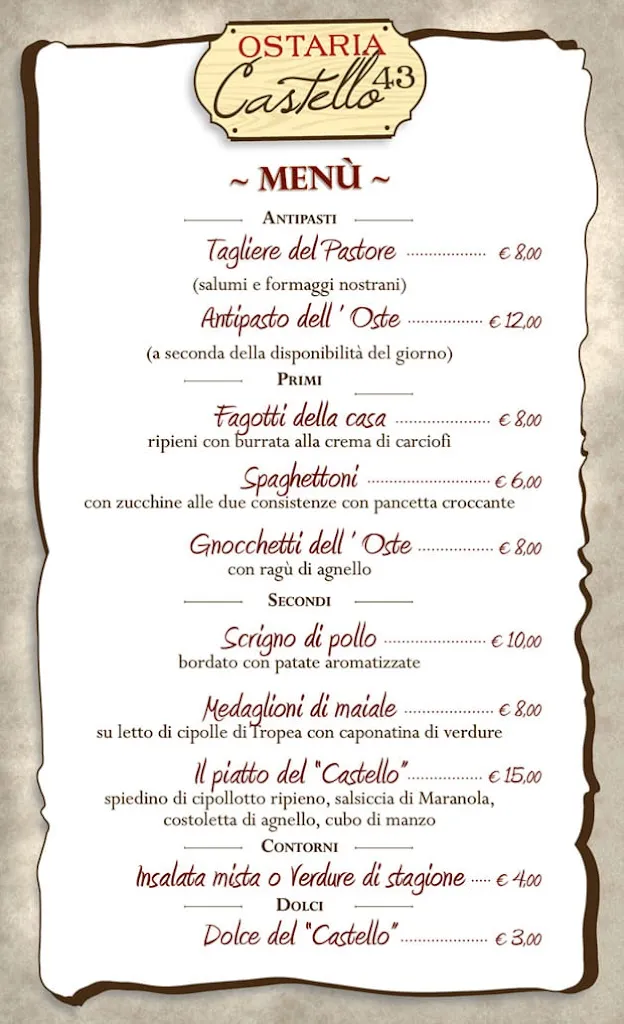 Menu_Ostaria Castello 43_Formia_image_2
