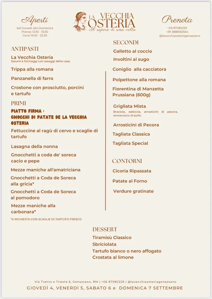 Menu_La Vecchia Osteria di Genazzano_Genazzano_image_2