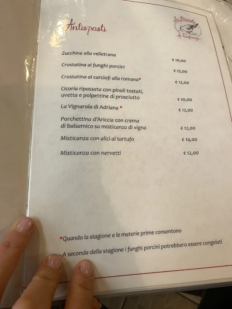 Menu_La Briciola di Adriana_Grottaferrata_image_1