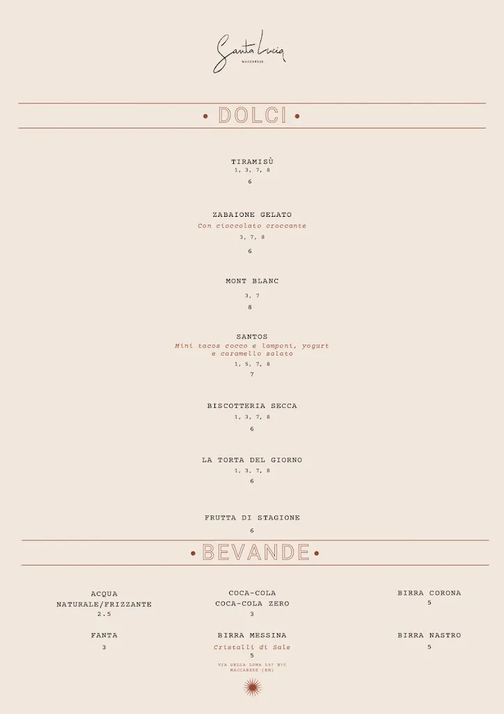 Menu_Santa Lucia Maccarese_Fregene_image_3