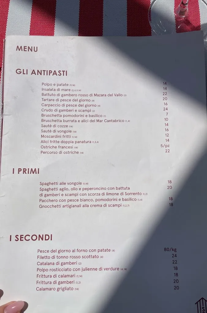 Menu_Bagno Saint Tropez • Fregene_Fregene_image_1