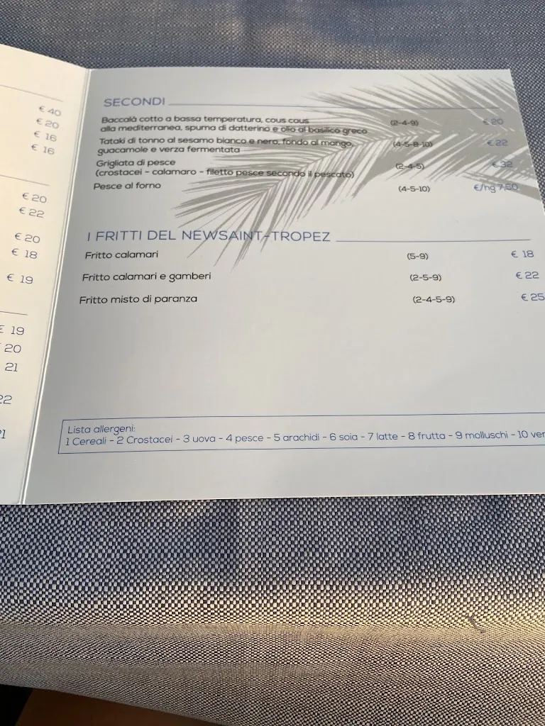Menu_Bagno Saint Tropez • Fregene_Fregene_image_4
