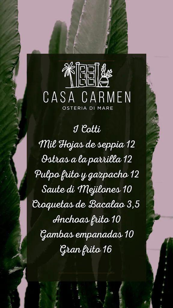 Menu_Casa Carmen_Fregene_image_1