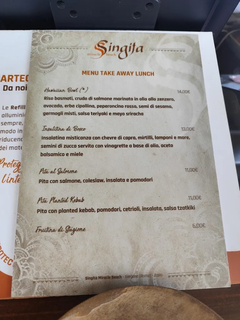 Menu_Singita Miracle Beach_Fregene_image_3