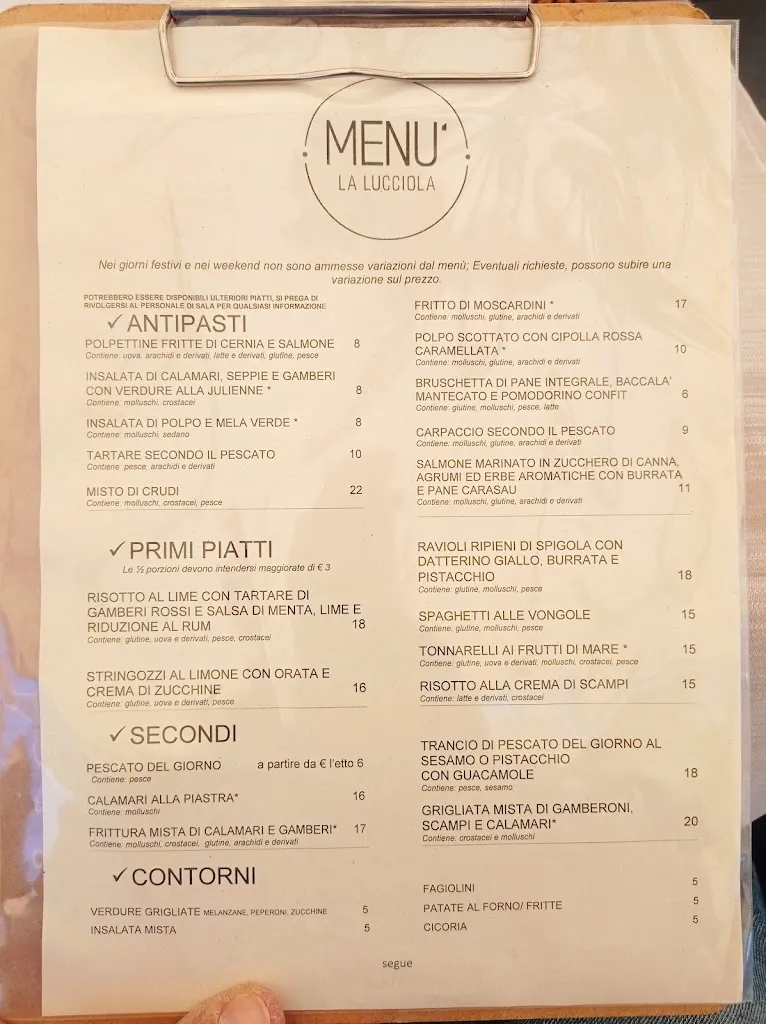 Menu_La Lucciola_Fregene_immagine_1