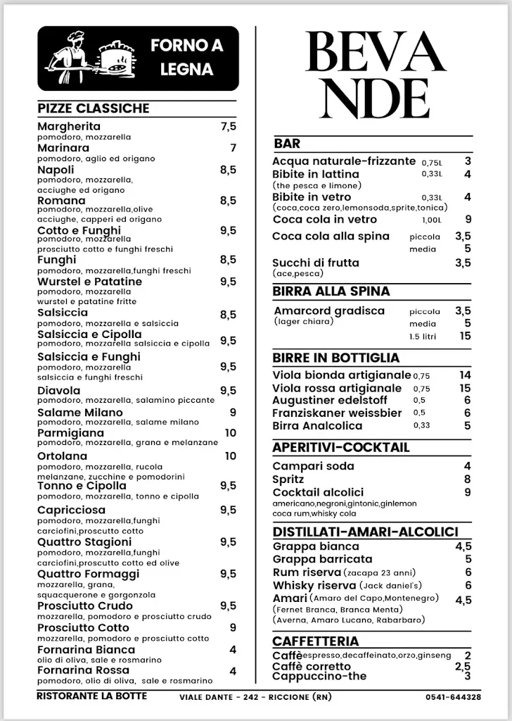 Menu_Restaurant the barrel_La Botte_image_1