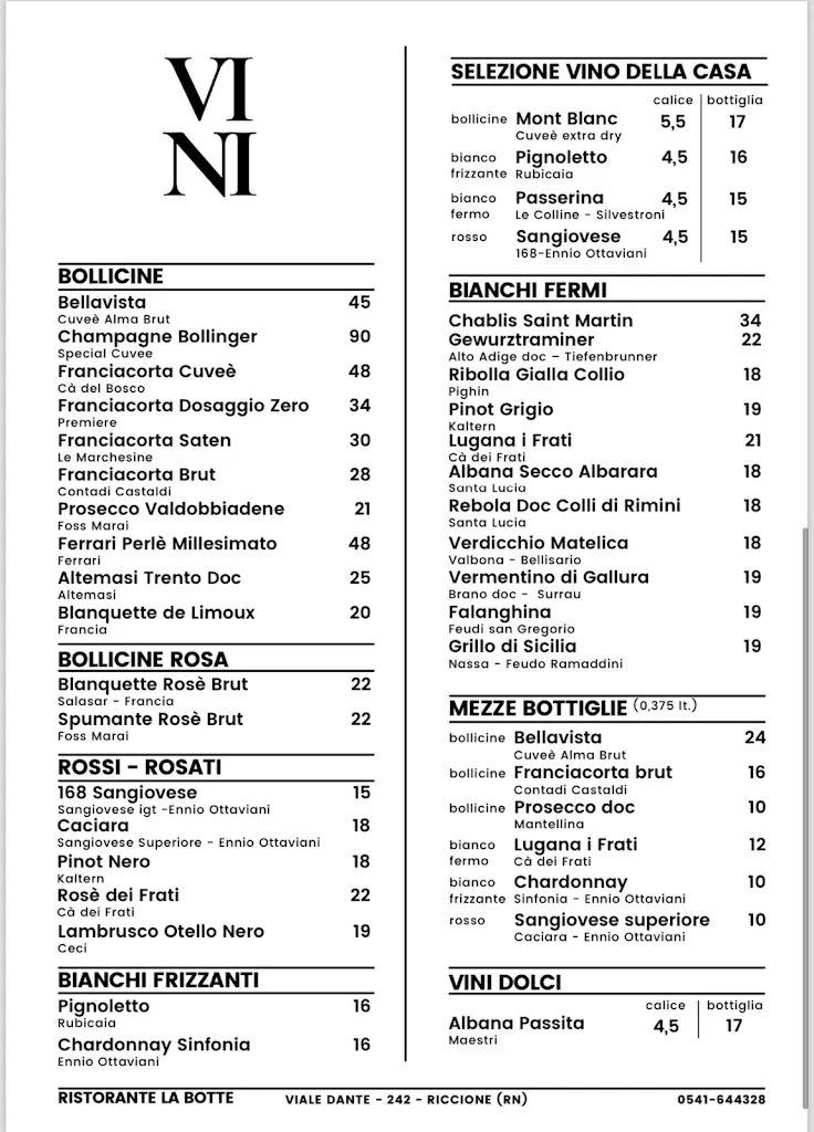 Menu_Restaurant the barrel_La Botte_image_2