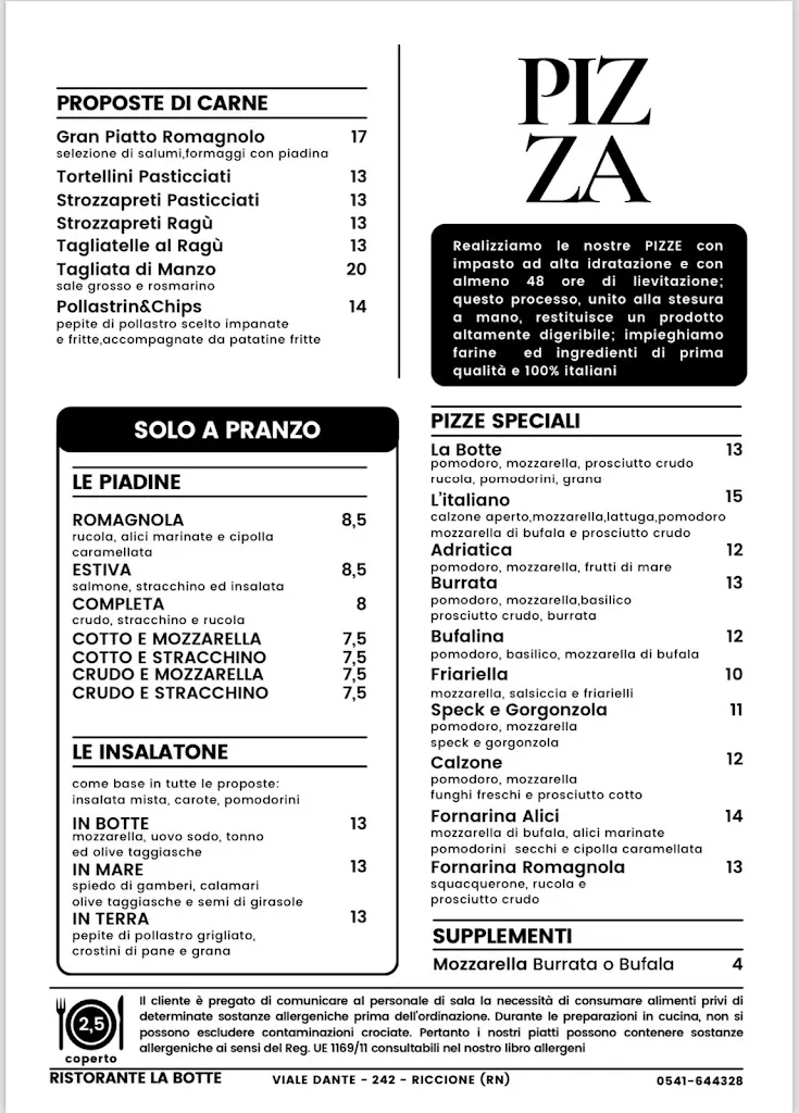 Menu_Restaurant the barrel_La Botte_image_3