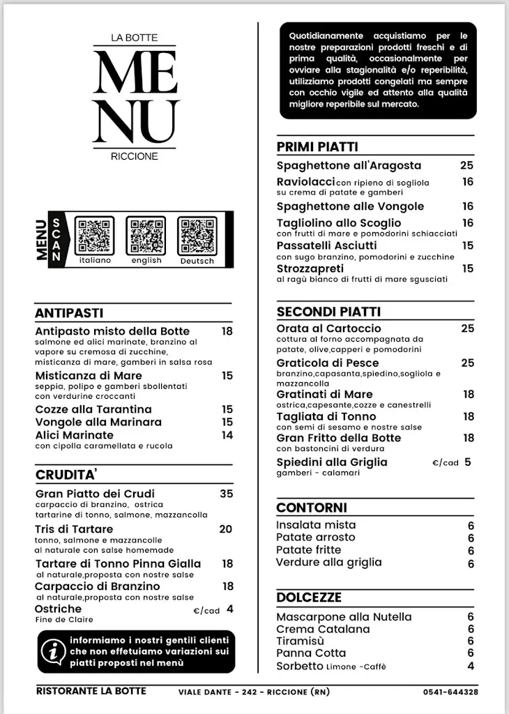 Menu_Restaurant the barrel_La Botte_image_4