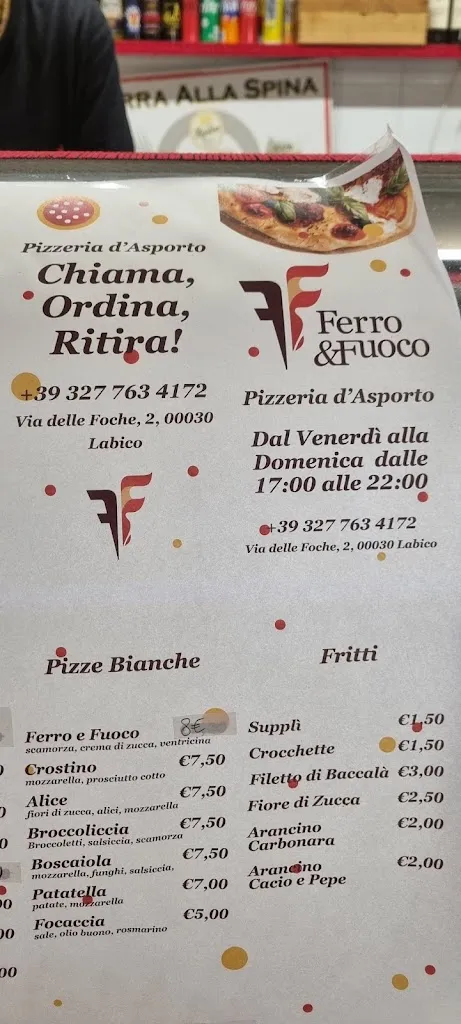 Menu_Ferro & Fuoco Pizzeria e Paninoteca_Labico_image_1