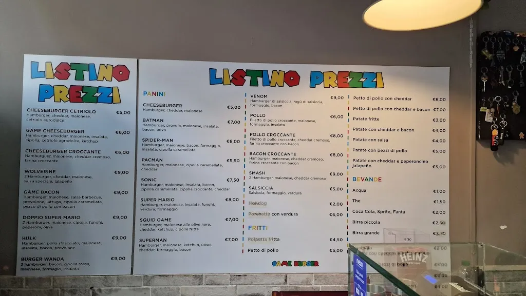Menu_Game Burger Lariano_Lariano_immagine_1