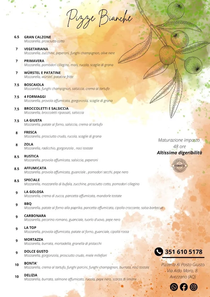 Menu_AL POSTO GIUSTO_Avezzano_immagine_1