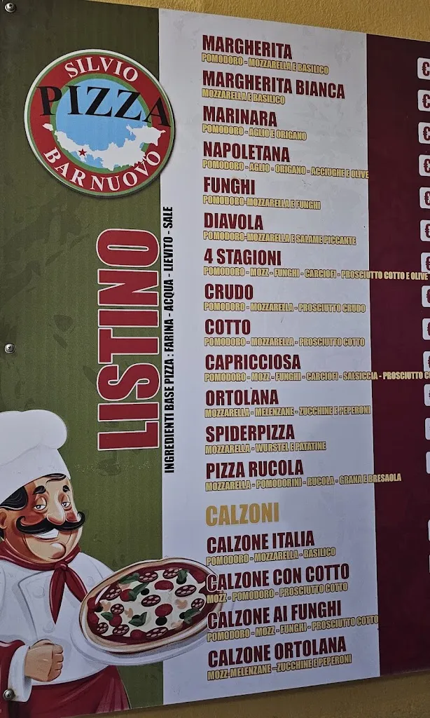 Menu_Pizzeria bar Nuovo Da Silvio_Le Forna_image_1
