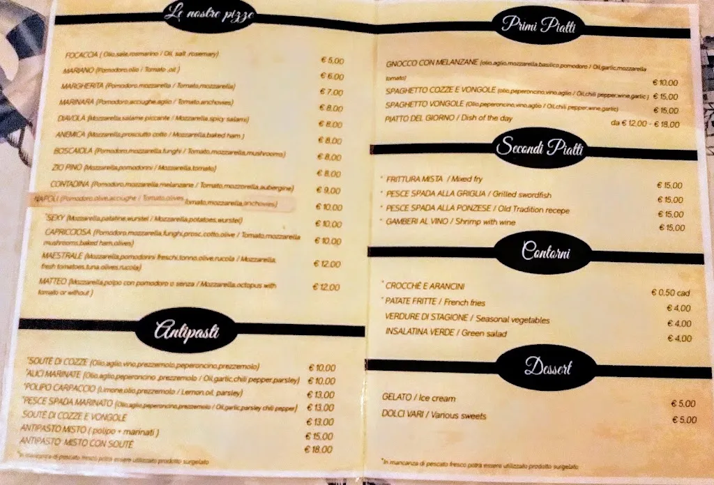 Menu_Il Maestrale Pizzeria da Maurizio_Le Forna_immagine_1