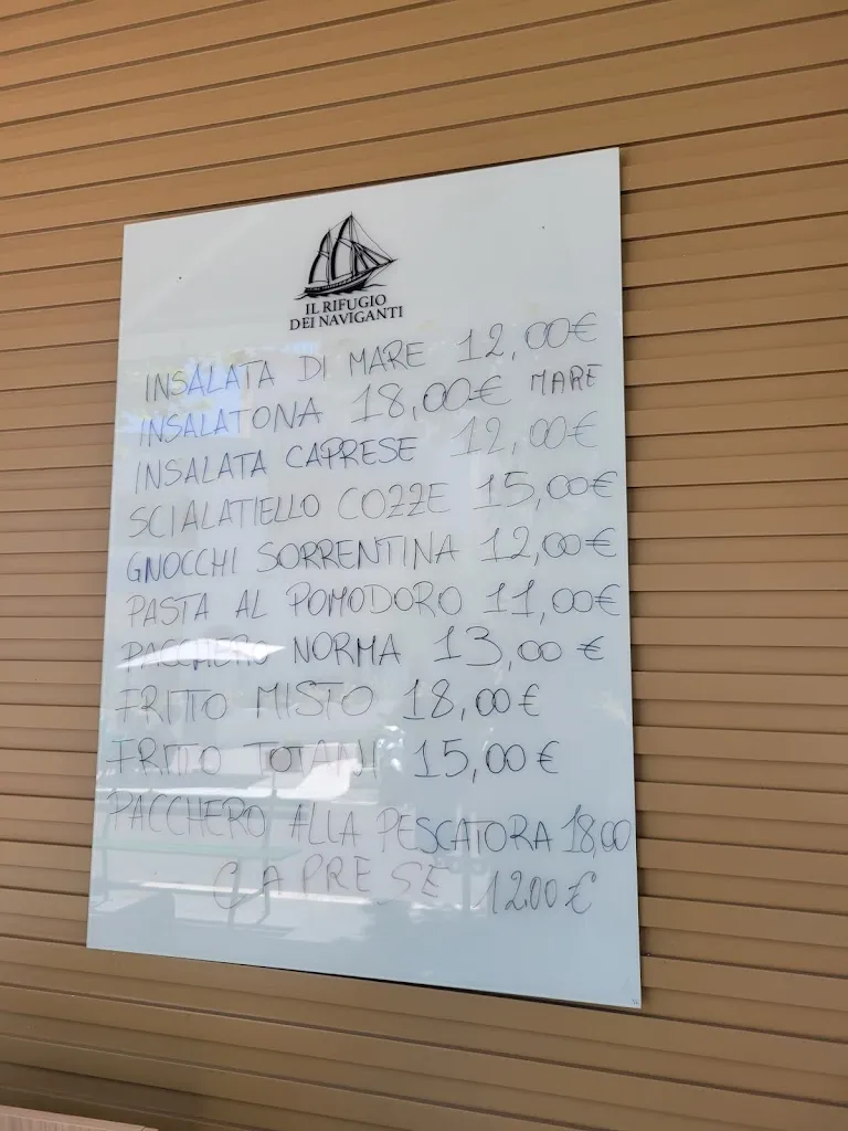 Menu_Il Rifugio dei Naviganti - Ristorante di Pesce a Ponza_Le Forna_immagine_2