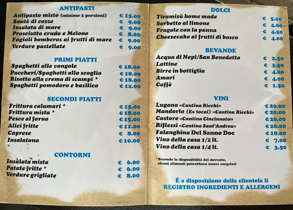 Menu_La spiaggia_Marina di Ardea-Tor San Lorenzo_image_1