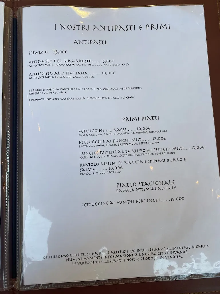 Menü_Ristorante Braceria Girarrosto All'Arco_Monte Romano_Bild_1