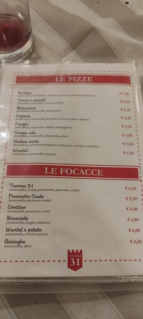 Menu_Trattoria Pizzeria Taverna 31_Monte Romano_image_1