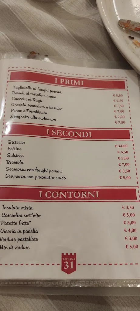 Menu_Trattoria Pizzeria Taverna 31_Monte Romano_image_3