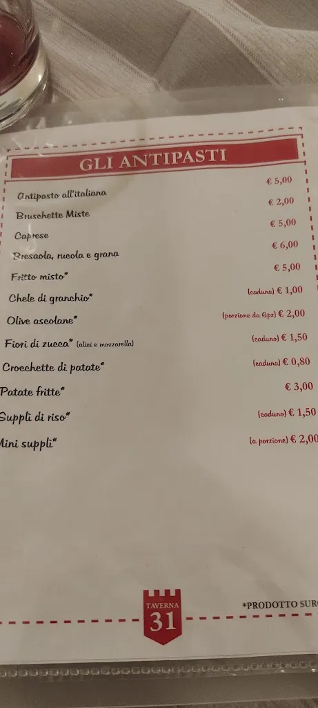 Menu_Trattoria Pizzeria Taverna 31_Monte Romano_image_4