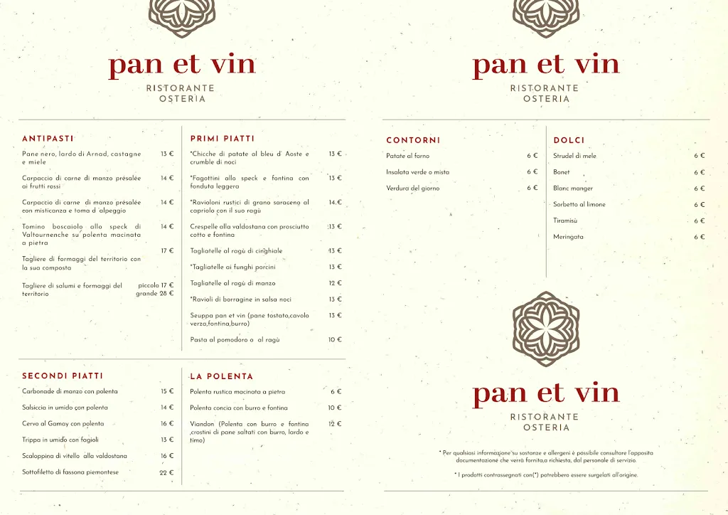 Menu_Osteria Pan et Vin_Antey-Saint-Andrè_image_1