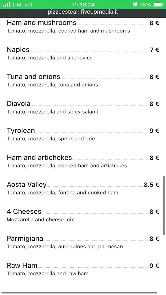 Menu_Ristorante Pizza & Steak_Antey-Saint-Andrè_image_4